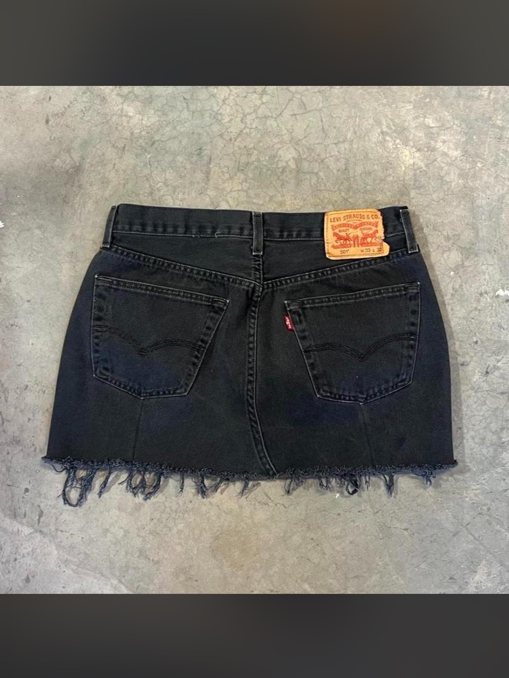 Levi’s 501 black mini skirt Jean denim